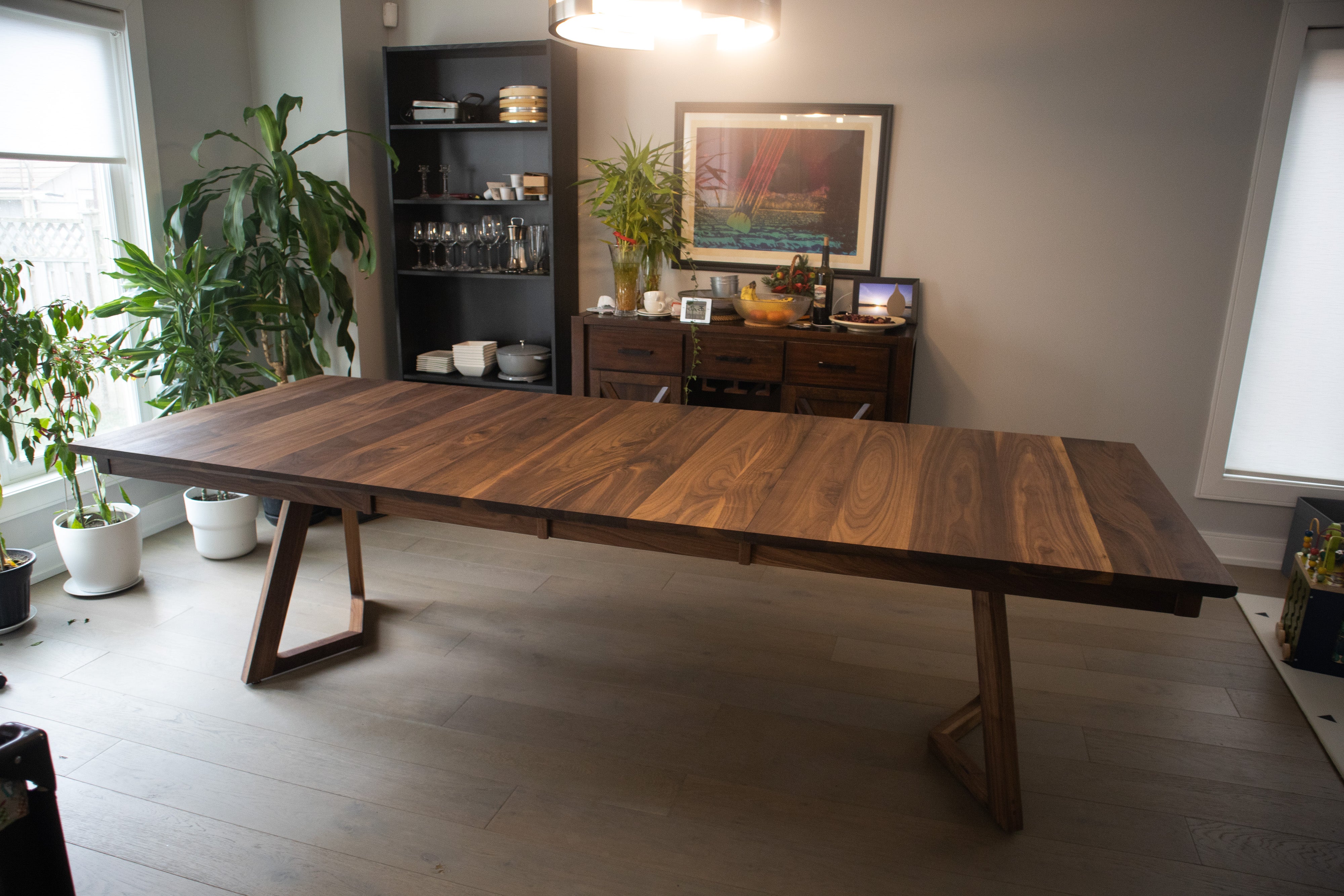 Custom Walnut extension table for Marisa
