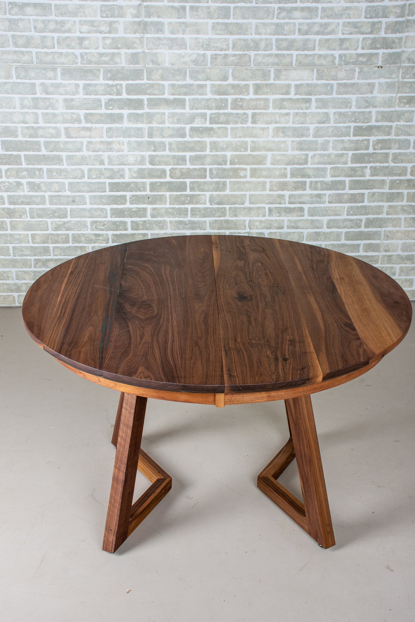 Custom Round Walnut Table for Laura