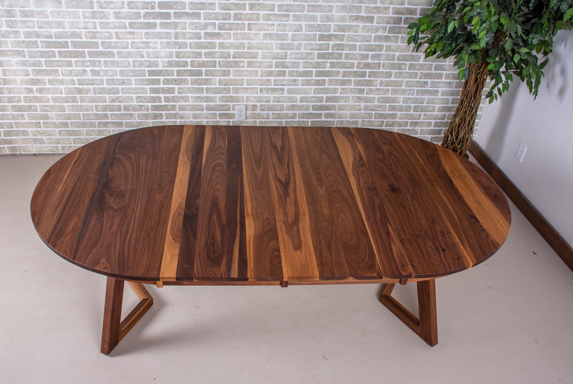 Custom Round Walnut Table for Laura