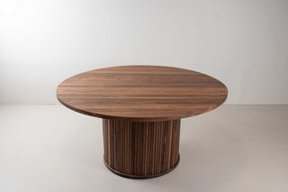 A Round Oak Dining Table