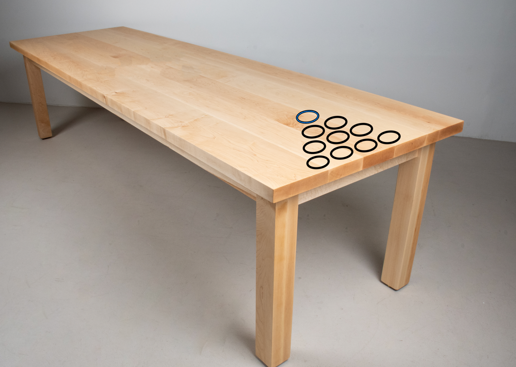 Custom Maple parsons table for Greg