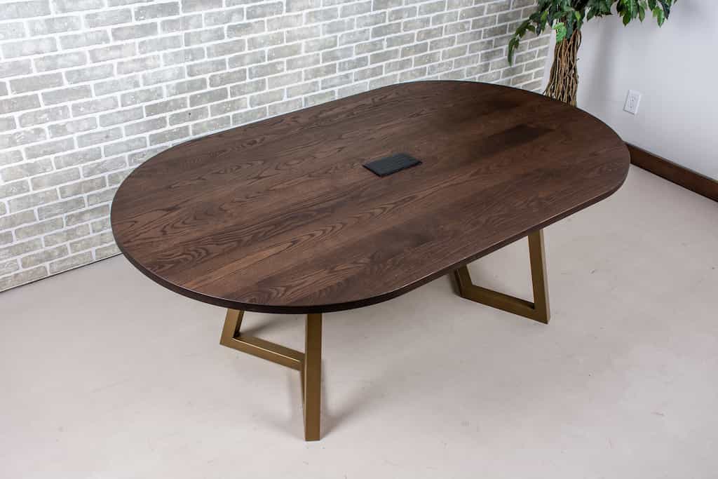 ash table on gold legs