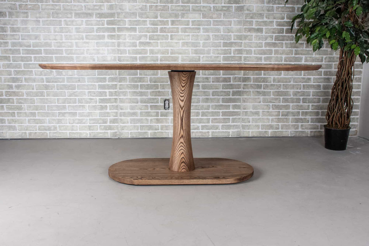 Oval Pedestal Kitchen Table Ash Dining Table Loewen Design Studios