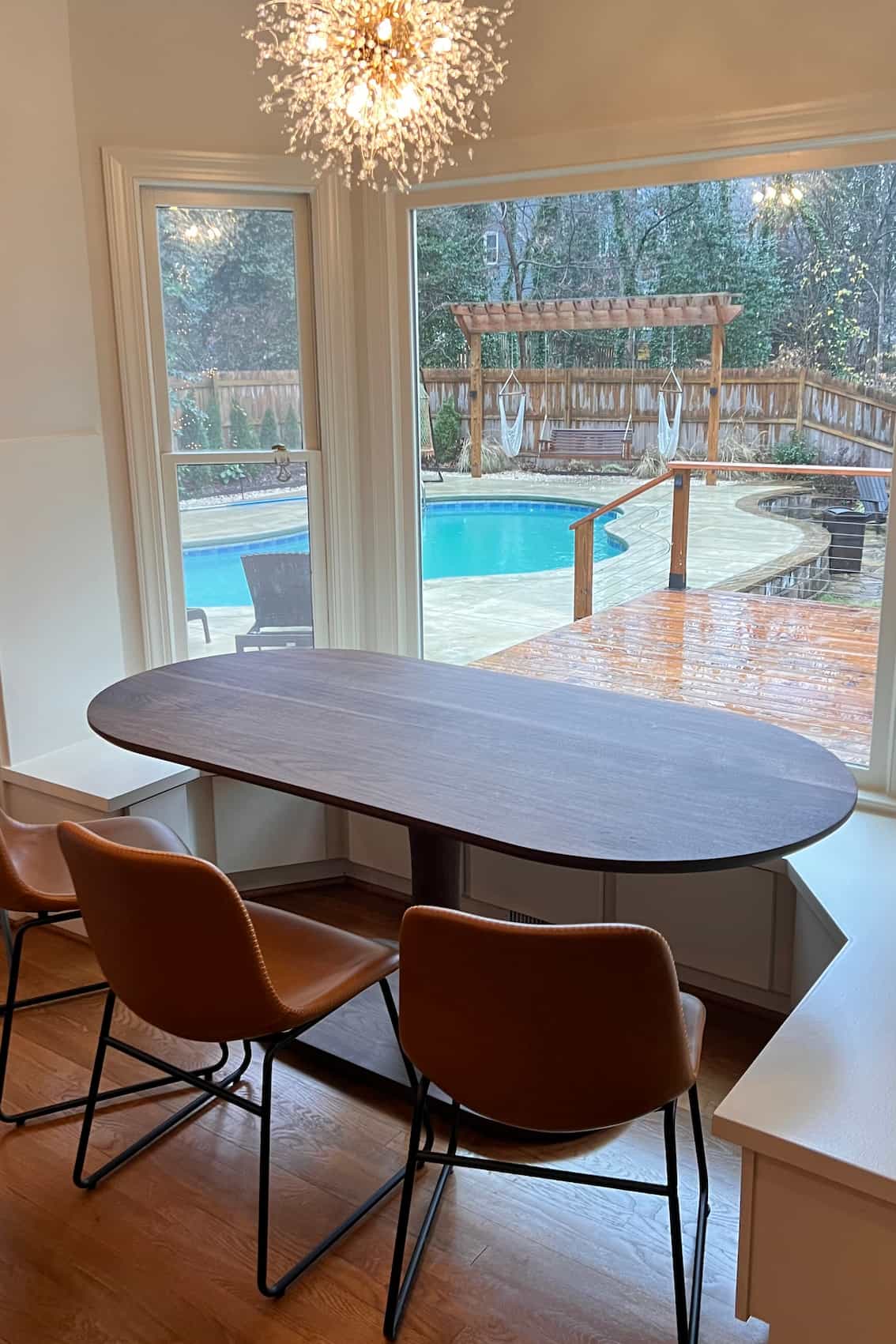 blackened walnut table