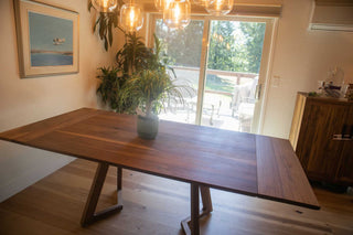 walnut end extension table