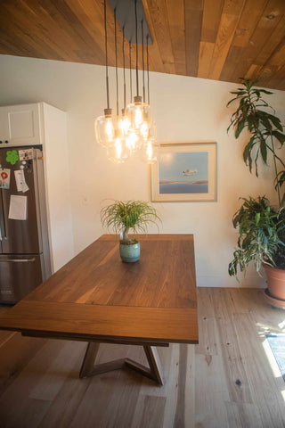 walnut end extension table