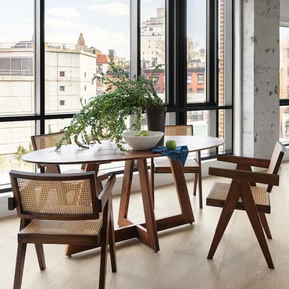 elliptical oval dining table