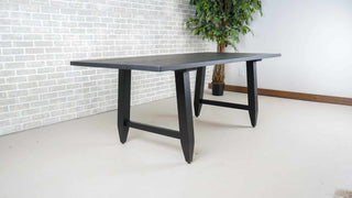 farmhouse oak table in black