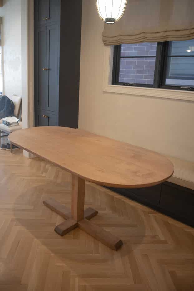 maple pedestal table