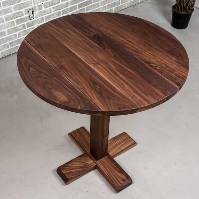 round drop leaf table