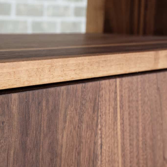 walnut storage cabinet