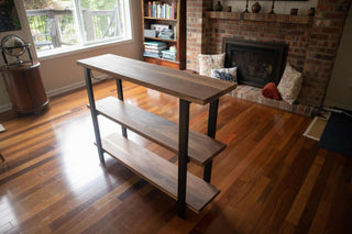 walnut ladder shelf