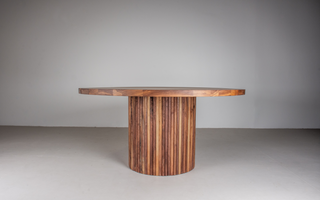 Glenbow: A Fluted Style Pedestal Dining Table