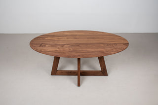 Waterton Mid Century Elliptical Oval Dining Table