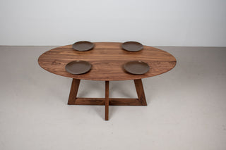 Waterton Mid Century Elliptical Oval Dining Table