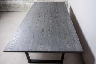 12 foot ash conference table finished in iron