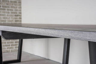 12 foot ash conference table finished in iron