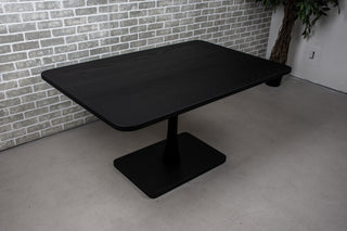 Black Rectangle Pedestal Dining Table
