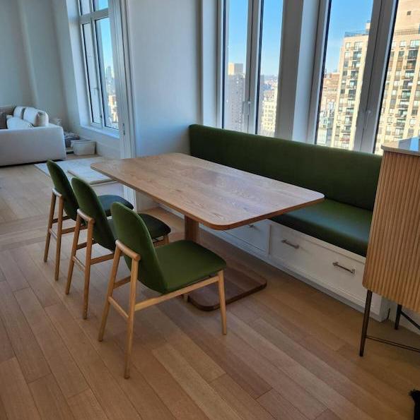 modern table for a banquette
