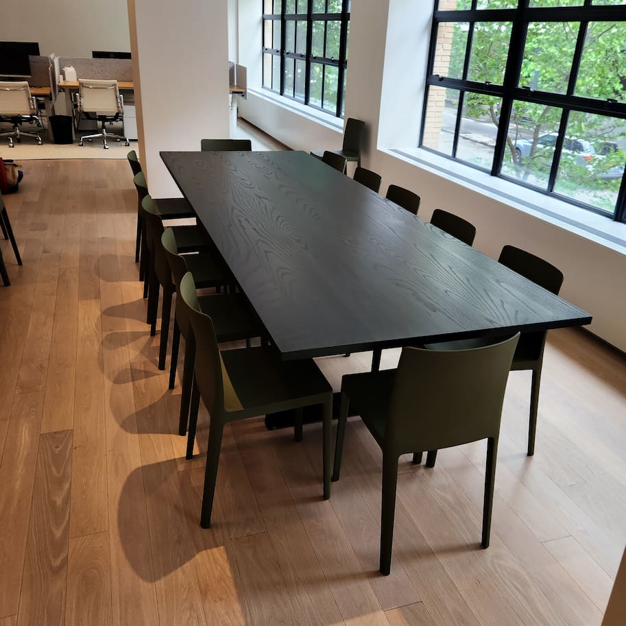 large wood meeting table