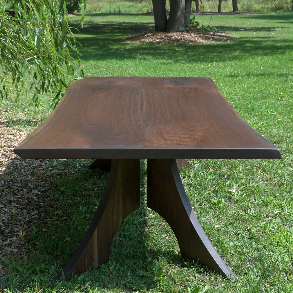 a live edge bookmatch Walnut table 42