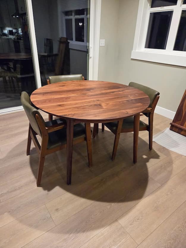 round midcentury table