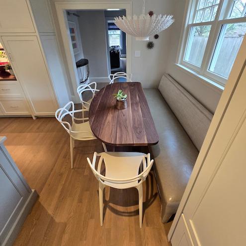 custom table for kitchen nook