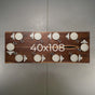 place settings on a bookmatch Walnut table 40” wide x 108” long, finished in Pure D 