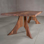 bookmatch Walnut table 40” wide x 108” long, finished in Pure D on Alta legs