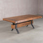 rustic maple trestle table finished in cinnamon; 42
