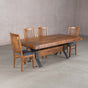 rustic maple trestle table finished in cinnamon; 42
