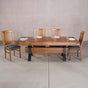 rustic maple trestle table finished in cinnamon; 42