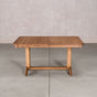 rectangle extendable Oak table 36 wide x 57” long, finished in Cortado D on Tobin base