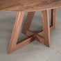 detail of Moraine pedestal base in Walnut in Pure D