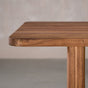 end overhang on a rectangle Walnut table 36” wide x 72” long, finished in Pure D 