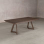 extendable Red Oak table 42” wide x  84” long, finished in Dark Roast W on Caldwell legs
