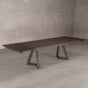 extendable Red Oak table 42” wide x  84” long, with 2-18