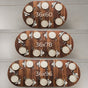 graphic showing seating at an oval table with and without leaves
