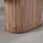 fluted base detail of Como Pedestal base in Maple finished in Coconut W