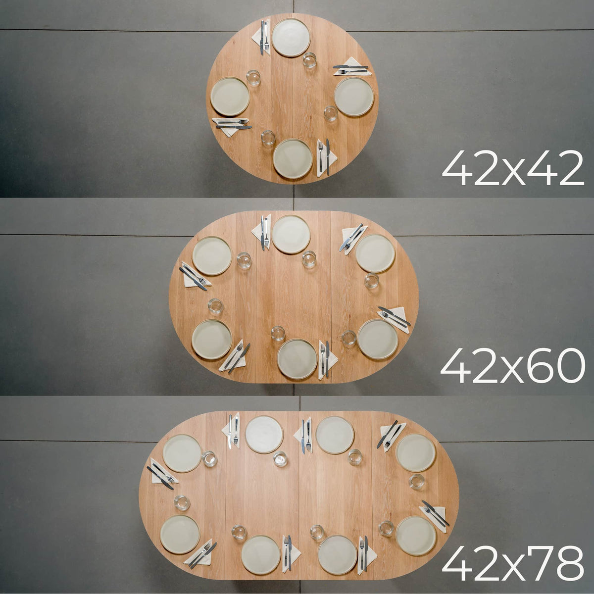 graphic showing seating at a 42