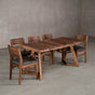 square extendable Walnut table 30” wide x 30” long with 2-18