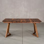 square extendable Walnut table 30” wide x 30” long with 2-18
