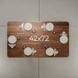 seating at a rectangular Walnut table 42” wide x 72” long, finished in Pure D 
