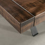 the Seymour corner on a Rustic Mapletable 48” wide x 120” long, finished in Mocha on Echo base
