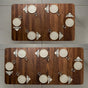 extendable Walnut table 42” wide x 72” long, with 1-18” leaf finished in Pure D 