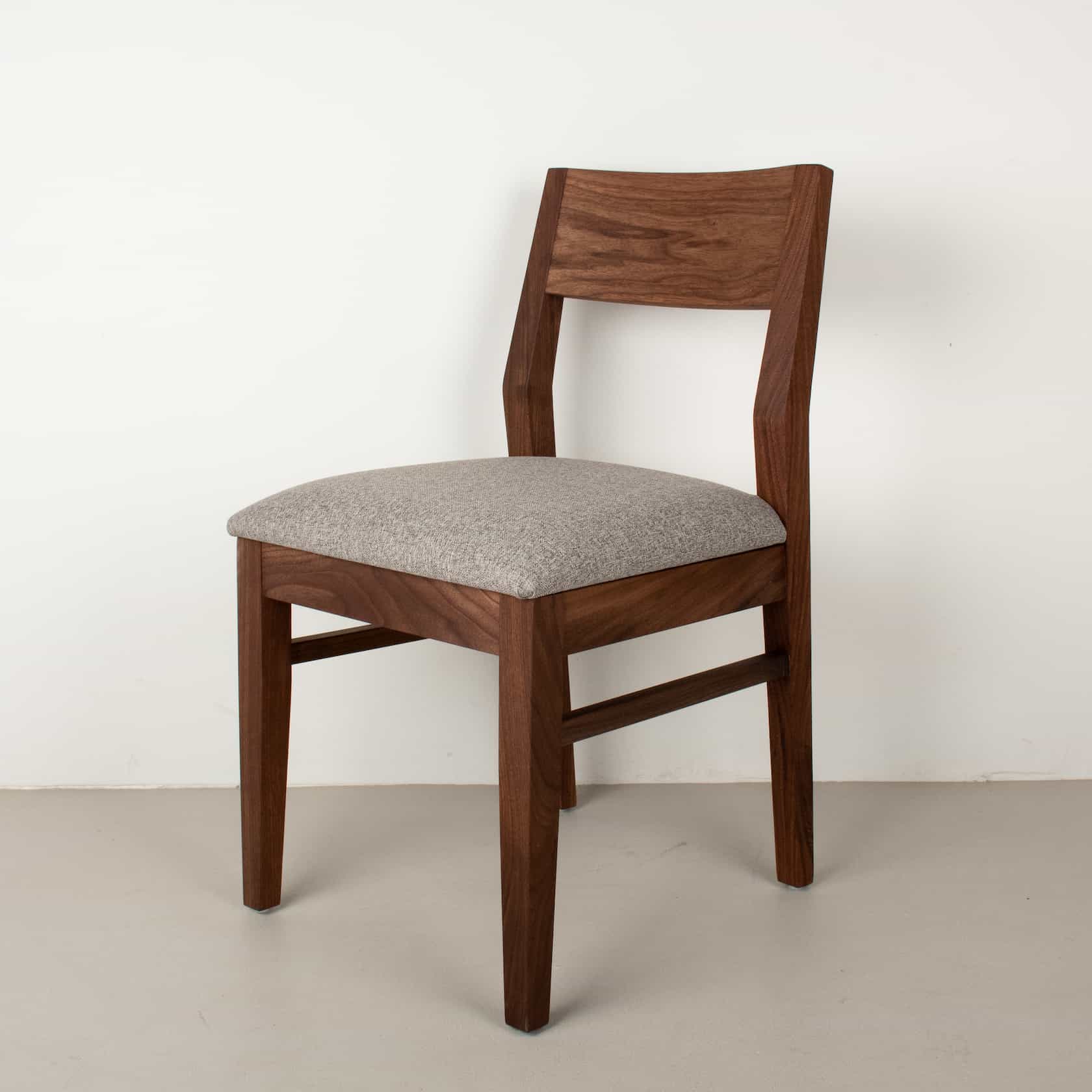 clay fabric seat on fabric chair