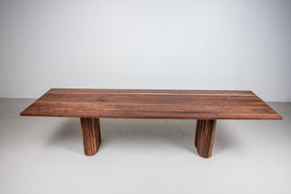 Glenbow Wood Rectangle Dining Table on Pillar Legs