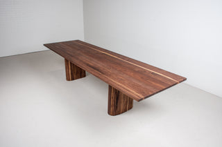 Glenbow Wood Rectangle Dining Table on Pillar Legs