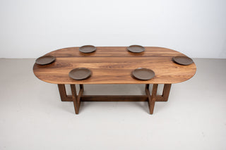 Waterton Oval Dining Table on Cross Pedestal Base