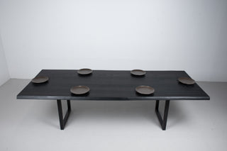 Jasper Live Edge Kitchen Table on Steel Quarry Legs